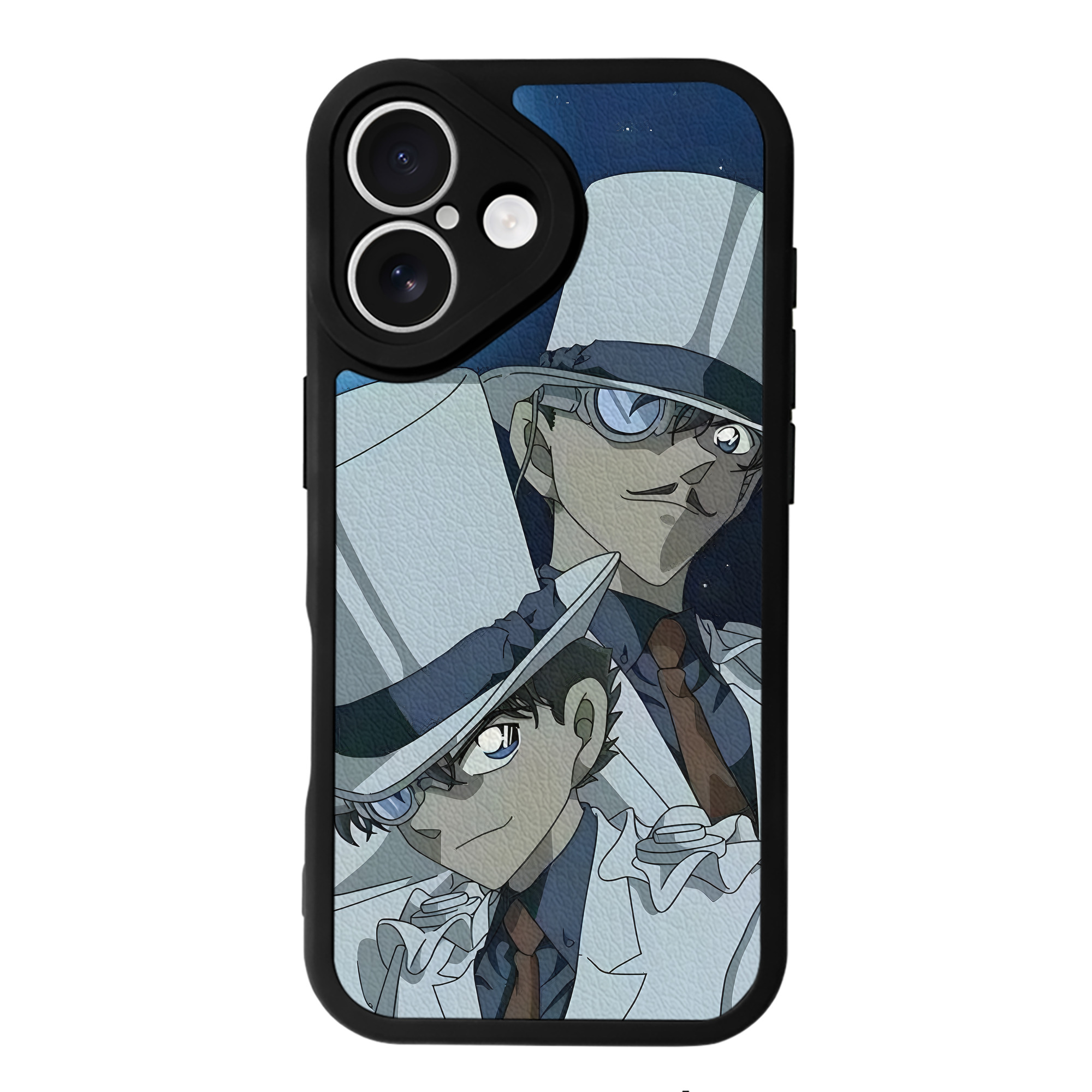 （画像用） 名探偵コナン Detective Conan 【iPhone 16シリーズ対応】シリコンスマホケース（レザー調） 材質：シリコン